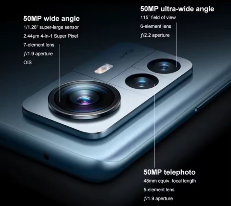 Xiaomi 12 Pro Global Version Blue Smartphone Dust Water & Scratch Resistant HD Screen Super/Fast Charging Smartphone. smp