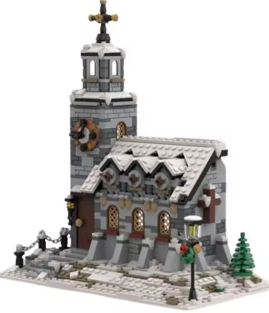 Winter Church Building Blocks Set Toys tys bbs