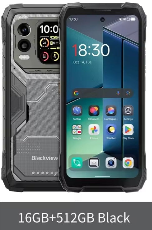 Blackview XPLORE 1 Pro Rugged 5G Android 15 Smartphone Thermal Imaging Backed By FLIR 6.73inch HD Screen RAM 16GB+512GB ROM Global Version (Black) Smartphone smp