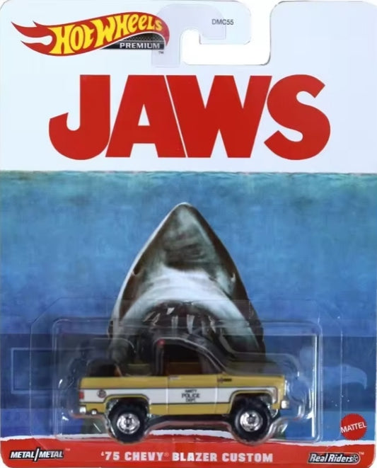 Hot Wheels Entertainment Culture Pop Series Jaws '75 Chevy Blazer Custom Toy Car tys crs