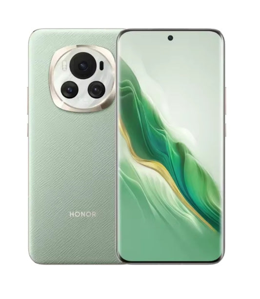 Honor Magic 6 Chinese Version Green Smartphone Facial Recognition & Fingerprint Unlock Function Dust Water & Scratch Resistant HD Screen Super/Fast Charging (RAM 12GB+256GB ROM) Smartphone. smp