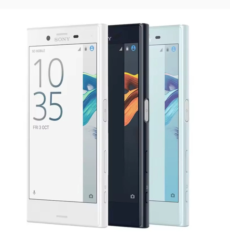 Sony Xperia X Compact Mini Japanese Version Smartphone Fingerprint Unlock Function HD Screen Super/Fast Charging (SO-02J Full Set) (Black) Smartphone smp