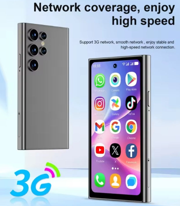 SERVO S27 Mini 3G Android Palm Smartphone With Facial Recognition Function RAM 2GB+16GB ROM (Pink) Smartphone smp