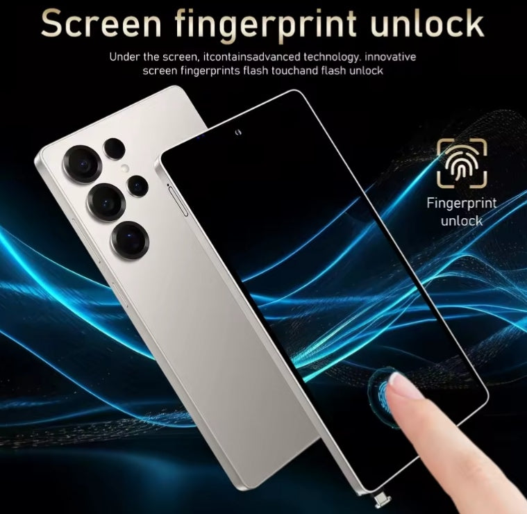 Android Global Version S25 Pro Smartphone Facial Recognition + Finger Unlock Function RAM 12GB+512GB ROM (Black) Smartphone smp