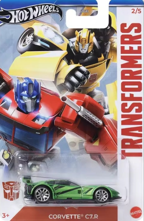 Hot Wheels Transformers Series "Corvette C7.R" Toy Car tys crs