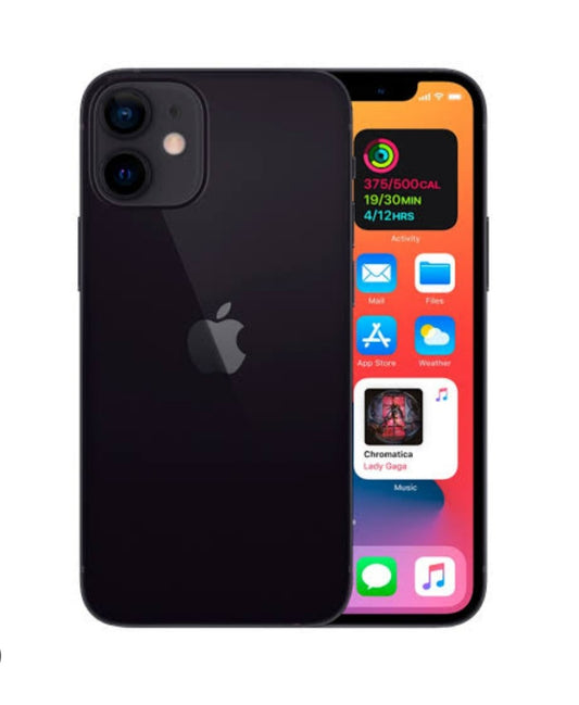 Apple iPhone 12 Mini Smartphone Facial Recognition Function Dust Water & Scratch Resistant HD Screen Super/Fast Charging (128GB ROM) (Black) Smartphone smp
