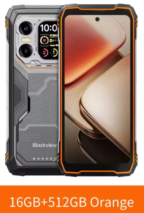 Blackview EXPLORE 1 Waterproof Global Version 5G Android 16GB+512GB (Orange) Smartphone + 1 FREE W80Pro Smartwatch. smp